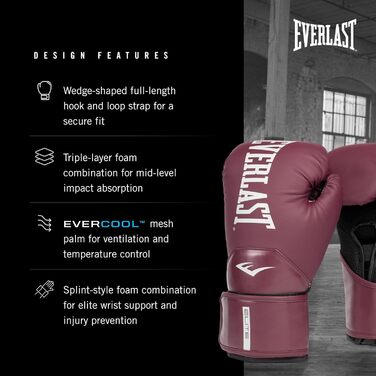 Боксерські рукавички Everlast Elite Prostyle для жінок, 12oz, фіолетовий