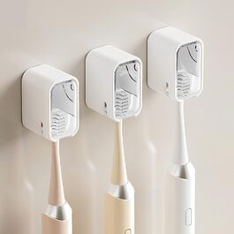 Настінний тримач для зубних щіток, для ванної кімнати, міцний самоклеючий органайзер, 2 шт сірого кольору, 2 шт прозорі