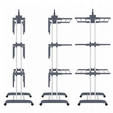Велика підлогова сушарка для одягу та білизни XXL, складана, чорна