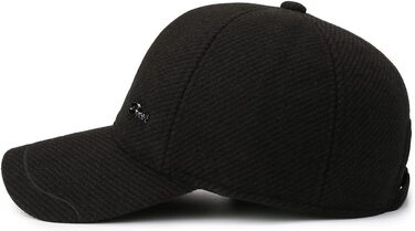 Чоловіча кепка-шапка на зиму, 57-61 см (чорний)