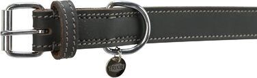 Нашийник TRIXIE Rustic для великих собак, шкіряний, розмір L, 47–55 см, 40 мм (сірий)
