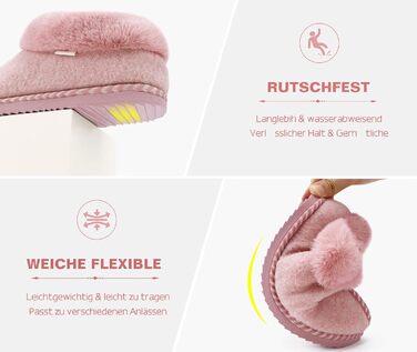 Домашні тапочки COFACE для жінок, зручні, з піною Memory Foam, з фетру, зимові, розмір 36-43 (рожеві, 41 EU)