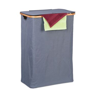 Relaxdays Laundry Basket with Lid 105 l