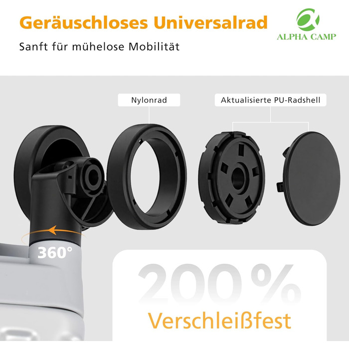 Чемодан ALPHA CAMP Trunk-XL (30 дюймів) з алюмінієвим каркасом та полікарбонатною оболонкою, TSA-замок, 93L, срібний