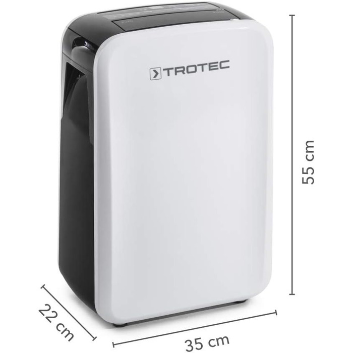 Електричний осушувач повітря Trotec TTK 54 E – продуктивність 24 л/добу, для площі до 40 м² та об'єму 100 м³, з автовимкненням, для квартири та спальні