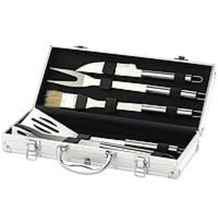 Набір для гриля Rosenstein & Söhne: нержавіюче гриль-посуд в алюмінієвому кейсі