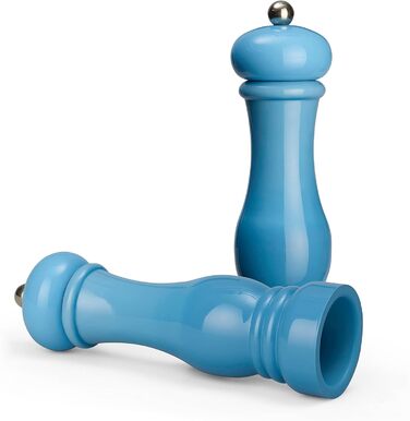 Набір для помелу спецій Echtwerk (2 шт.) - соляна та перечна млинки з ABS-пластику, керамічний механізм, ручна, блакитний, 21 см