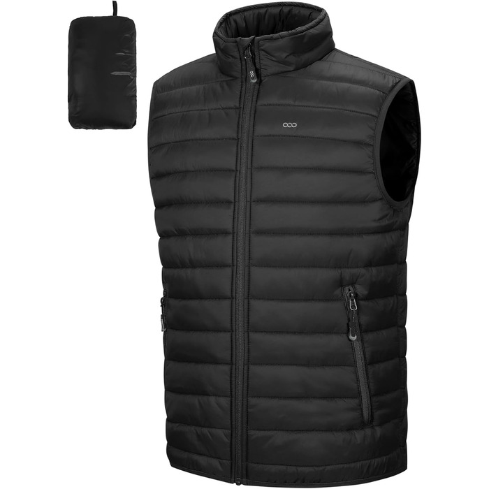 Чоловіча степкова жилетка 33,000ft для активного відпочинку та спорту, гібридна модель з 5 кишенями, чорна (4XL)