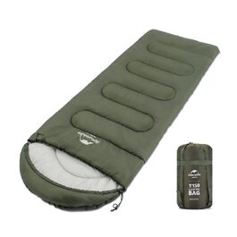 Бавовняний спальний мішок-худі Naturehike Y150L, температурний режим -6°C, зелений, лівий