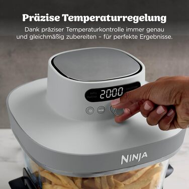 Скляна аерофритюрниця Ninja CRISPi PRO XL з 5 функціями, біла