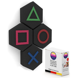 Акустичні 3D-панелі PolySound ECO гексагон, самоклеючі звукопоглинаючі шестикутні панелі для офісу, геймінгу та дому, набір 9 шт (3-10 см), PS Motiv