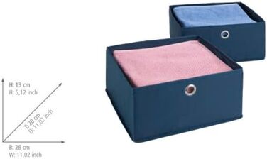 WENKO Business Wardrobe with Shelf and Clothes Rail, Fabric Wardrobe for Dust-Free Storage of Textiles, Metal Frame and Fabric in Durable Polyester Quality, 75 x 160 x 50 cm (Drawer Organizers, 2-pack)
