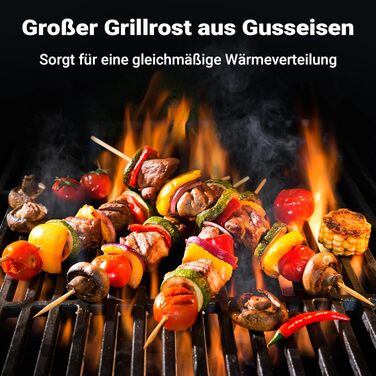 Чавунний гриль-решітка Gusseisen, Ø 45 см, для вугільних та круглих грилів, 55 x 26.5 x 0.9 см