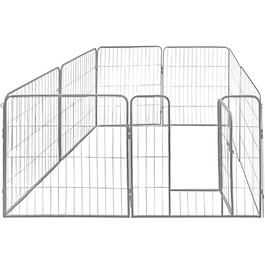 Вольєр для цуценят Petigi, розкладний, сталевий, з порошковим покриттям, розмір 80x80 см, сітка 47 мм