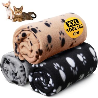 М'яка ковдра для котів та собак OMH nutrition OH MY HEALTH, 3 шт., 140x100 см, фліс, для дому та авто