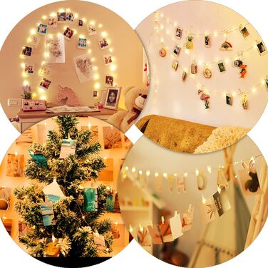 Гірлянда світлодіодна зовнішня/внутрішня 23м, 200 LED, 8 режимів, функція пам'яті, тепле світло, з USB, для декору