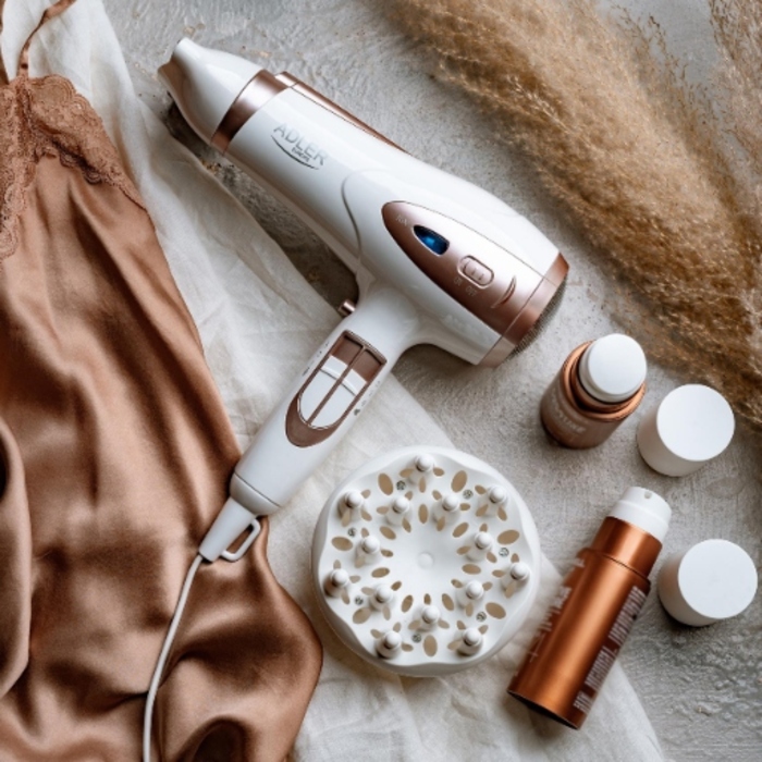 Фен для волосся ADLER 2400 Вт з дифузором та іонізацією