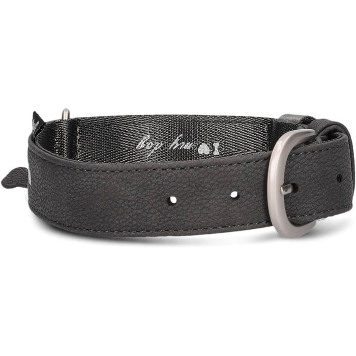 Нашийник для собак ZWEI Leo LE15 з високоякісної штучної шкіри, стильний та регульований, для середніх та великих собак, обхват шиї 37-50 см, колір нубук-stone