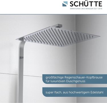 SCHÜTTE Hand Shower SAMOA RAIN | Jet Stream Technology | Showerhead with over 300 nozzles | 3 adjustable spray patterns | Anti-limescale showerhead for the shower | White (Chrome/White)
