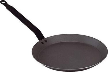 Млинцева сковорода de Buyer Carbone Plus, важка сталь, 24 см, срібляста