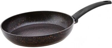 Набір посуду Karaca Biogranit, 7 предметів, чорний/золотий, з антипригарним покриттям, для індукційних плит, граніт