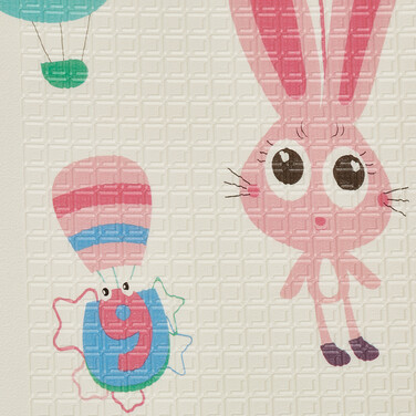 Relaxdays Foldable Play Mat with Animal Motifs