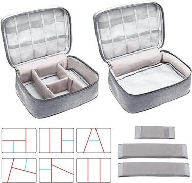 Органайзер для кабелів LTLSZRN, сірий: зручна сумка-організатор для подорожей