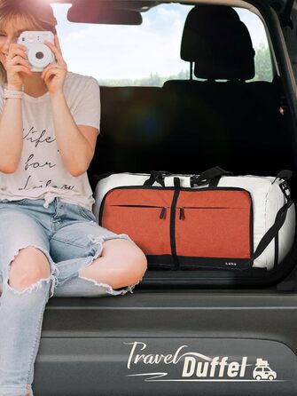 Сумка-рюкзак Lekesky для подорожей, 45x36x20 см, Easyjet Handgepäck, спортивна сумка з відділенням для взуття, водонепроникна, 80 л, бежево-коричнева