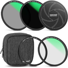 NEEWER Набір фільтрів ND 62mm 5-в-1: ND1000, CPL, UV, адаптер, кришка + сумка (62мм)