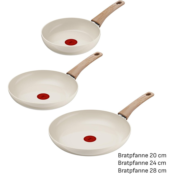 Набір сковорідок Tefal Reflect On 3 шт. з керамічним антипригарним покриттям, алюміній, індукція, термоіндикатор