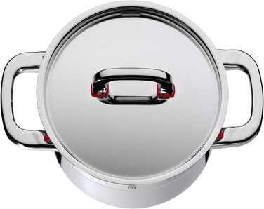 Каструля WMF Premium One з однією ручкою 16,5 см з кришкою, 1,5 л, з внутрішньою шкалою, з нержавіючої сталі Cromargan, з отвором для пари, для індукційних плит