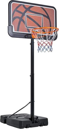 Yaheetech Adjustable Height Basketball Stand - Mobile Basketball System for Indoor/Outdoor Use - Water/Sand Fillable Hoop