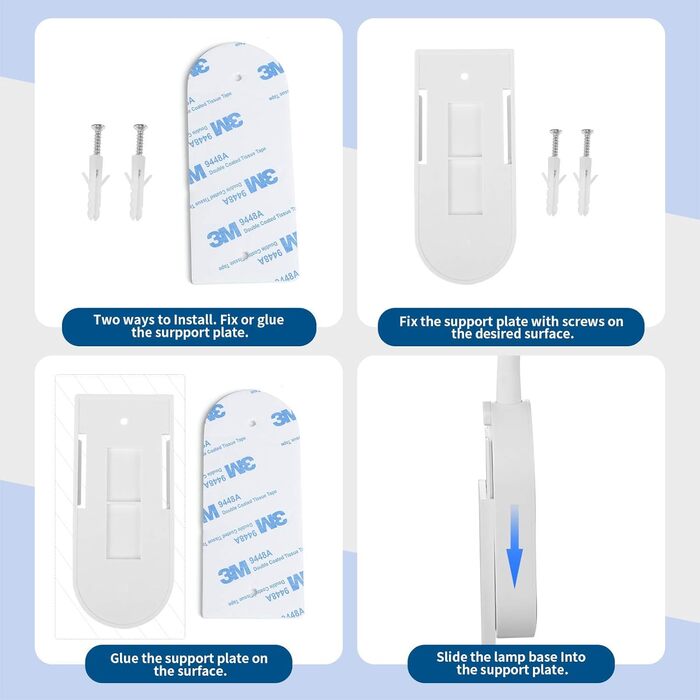 Нічник-лампа для читання Wandleuchte з USB, 5 рівнів яскравості, сенсорне керування, гнучкий кронштейн, білий