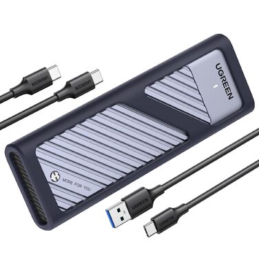 Зовнішній корпус для SSD UGREEN M.2 NVMe USB 3.2 Gen 2, швидкість 10Гбіт/с, алюмінієвий