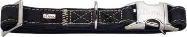 Нашийник для собак HUNTER ALU-STRONG, шкіряний, міцний, чорний, розмір L