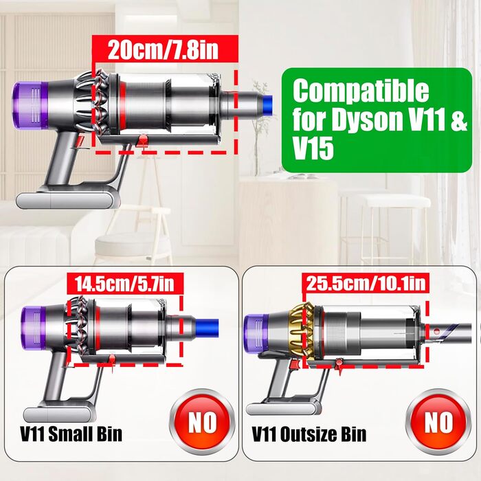 Контейнер для пилососа Dyson V11 V15 SV14 SV15 SV22, великий об'єм, оригінальна запчастина 969509-01