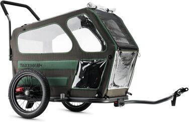 Фahrradanhänger TAXXI Dog M для собак до 40 кг - стабільний, з двома входами, сіткою, відбивачами, з'єднувачем, складаний, водостійкий