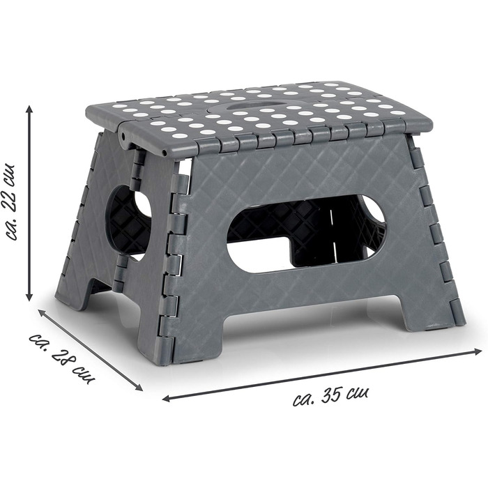 Складний стілець Zeller 13037 Premium: міцний, TÜV-сертифікований, до 150 кг, 35x28x22 см, антрацит