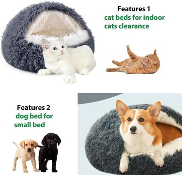 М'яке ліжко для собак та котів у формі мушлі, тепле, зручне, миється, 65x65 см