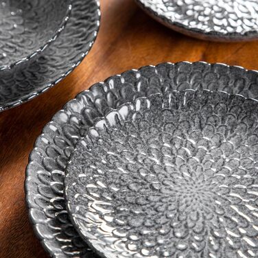 Комплект посуду Vancasso Chrys: 12 предметів з кераміки для 4-12 осіб (тарілки для супу, десерту, обідні)