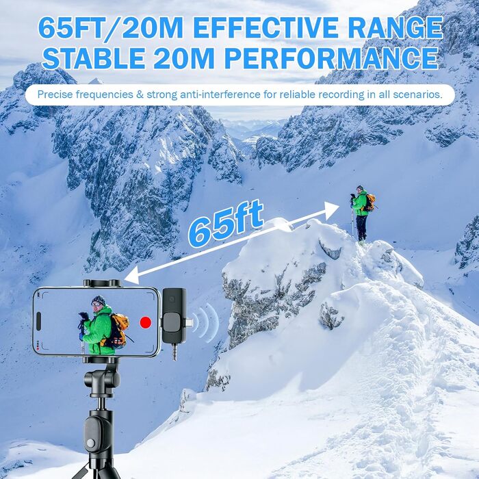 Беспроводной петличный микрофон для телефона/iPhone/iPad/камеры, мини-микрофон для стриминга, подавление шума, Plug & Play, идеален для видеосъемок, подкастов, YouTube, TikTok и интервью K15