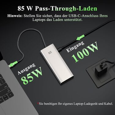 Док-станція Minthouz USB-C для HP, Lenovo, Dell: 12-в-1, 4xUSB, 8K@30Hz/4K@144Hz, 100W PD, Thunderbolt 3/4, 2.5G LAN, SD/TF, 3.5mm, для ноутбуків (Dual HDMI+DP)