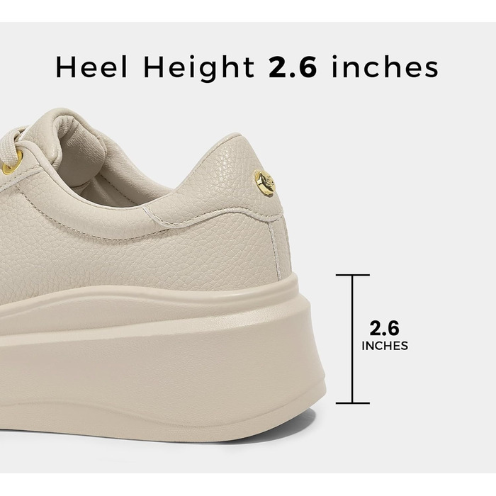 Жіночі кросівки на платформі LUCKY STEP, стильні кеди, класичні повсякденні туфлі, штучна шкіра, зручне взуття на кожен день (Бежевий, 37 EU)