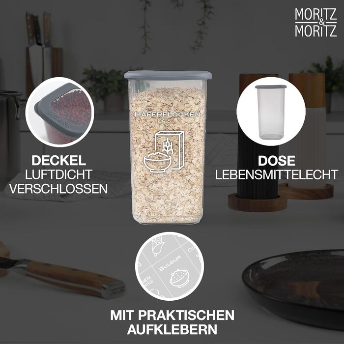 Набір контейнерів для зберігання продуктів Moritz & Moritz 24 шт. герметичні, для кухні, штабельовані