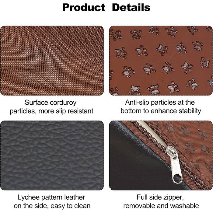 Сходинки для домашніх тварин Galatée знімні, чорного кольору, 3 ступені, знімний чохол на блискавці, губка високої щільності