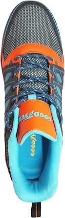 Чоловічі захисні робочі черевики Goodyear S1P SRA HRO, безметалеві, легкі та дихаючі, помаранчево-сині, розмір 44 EU