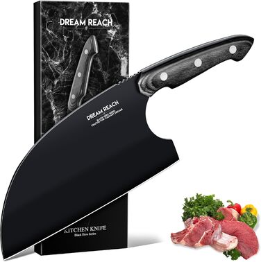 Набір кухонних ножів Dream Reach 6 шт. з точилкою, Full Tang, з чохлом, для кухні, BBQ, подарунок батькам
