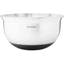 Миска Brabantia для перемішування, 1.0 л, нержавіюча сталь з термостійким силіконовим дном