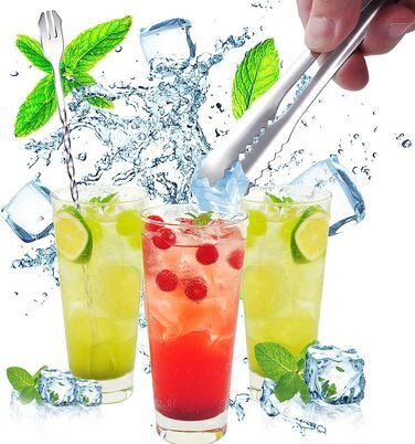 Набір для коктейлів з нержавіючої сталі, 5 предметів: міксер, шейкер, мірний стакан, прес для фруктів, подарунковий