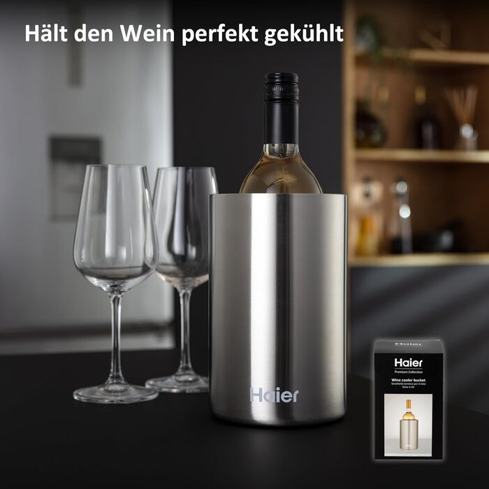 Охолоджувач для вина Haier Premium Collection - нержавіюча сталь, для дому та свят